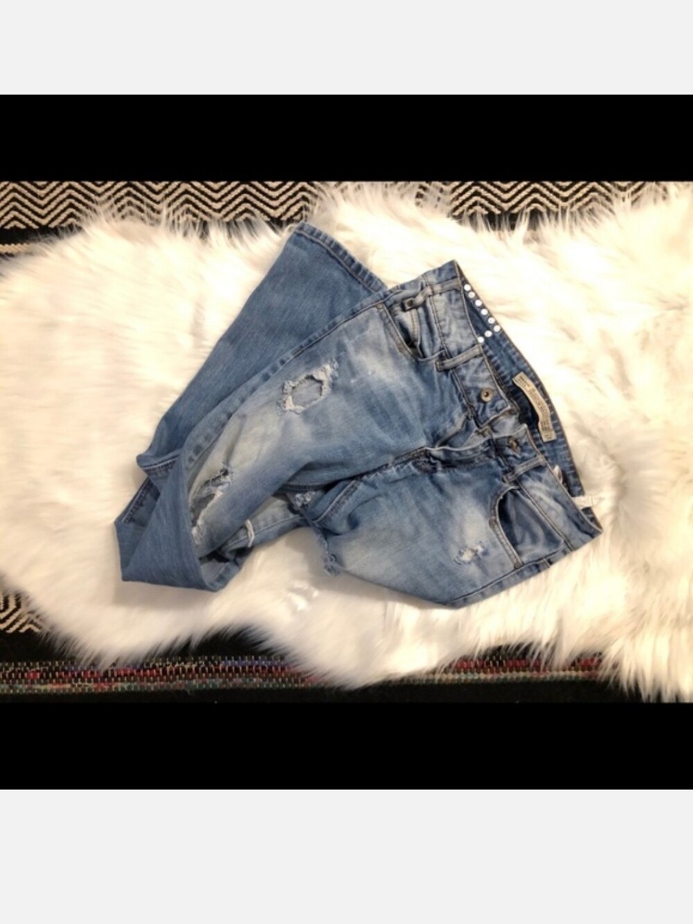 Zara Trafaluc Light Blue Distressed Slim Jeans
